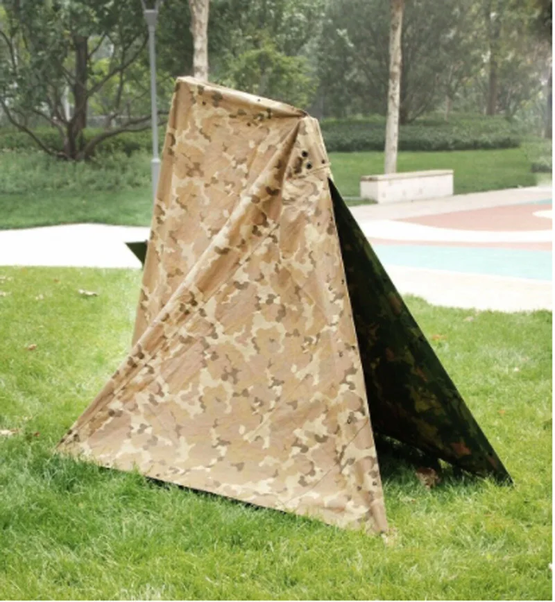 REVERSIBLE Vietnam War US M1 Mitchell Camouflage Half shelter Tent 002