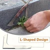 Stainless Steel Crevice Weeding Tool L-Shaped Multi-Purpose Garden Hand Tool Metal Handle Yard Patio Driveway Weed Removal 6