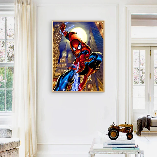 Diamant Malerei Marvel Cartoon Spiderman 5D Hobby Kunst DIY Strass