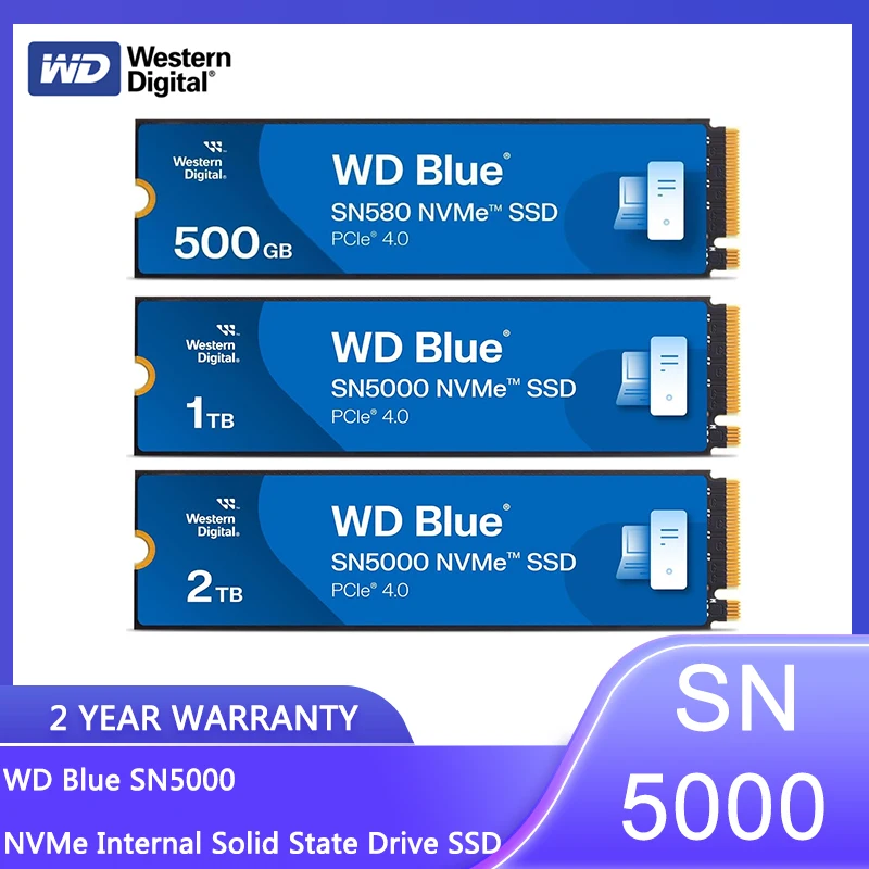 Western Digital WD Blue SN5000 500GB 1TB 2TB NVMe Internal