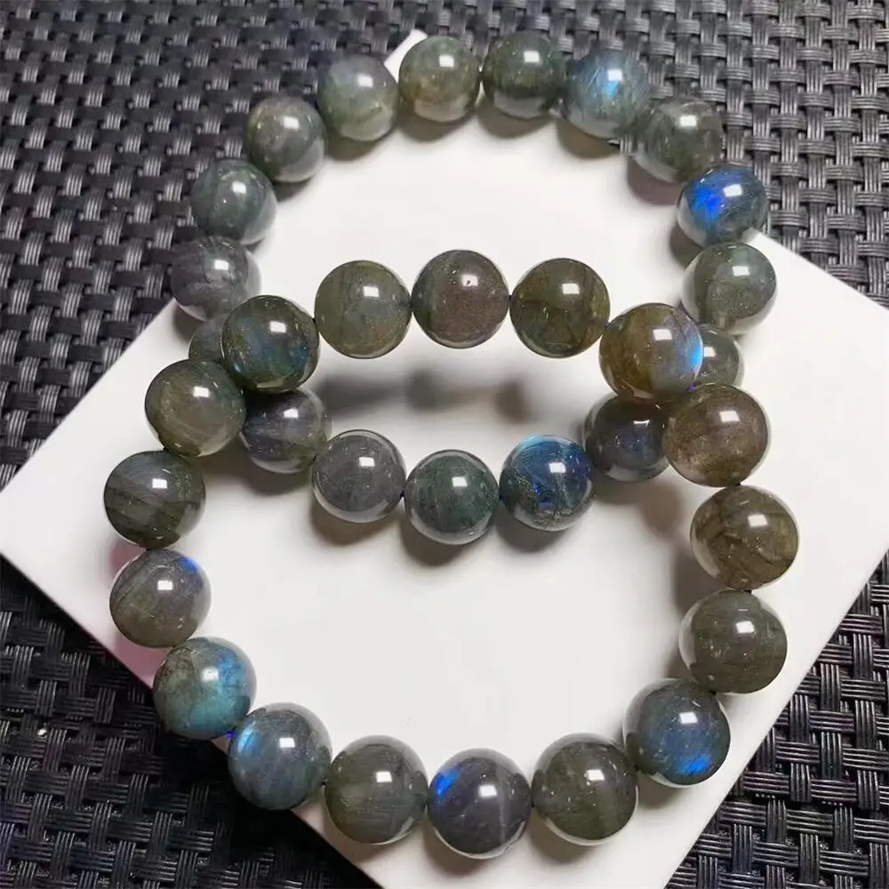 Natural Labradorite Bracelet Jewelry For Woman Man Fengshui Healing Wealth Beads Crystal Gift 1pcs 10/12mm