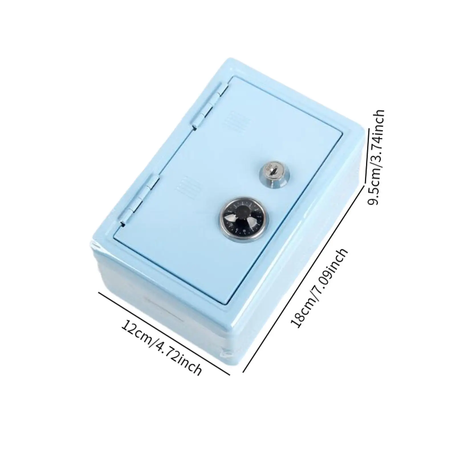 Iron Piggy Bank Coin Bank Organizer Cash Saving with Drop Box Safe for