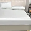 Stylish Satin Waterproof Bed Fitted Sheet - Premium Quality, Easy Clean, Secure Fit for Twin/Full/King/Queen Mattresses 5