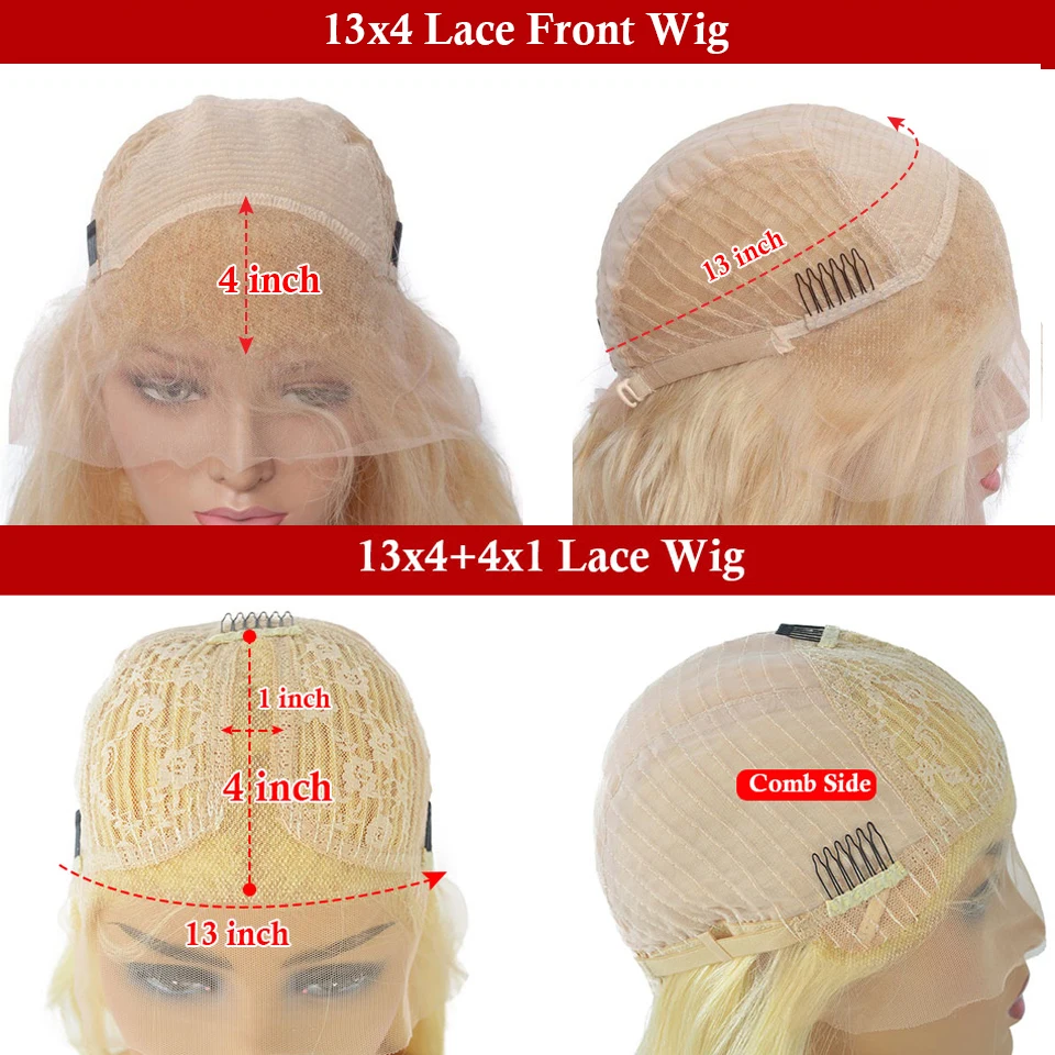 Ombre Light Pink Short Bob Wigs Human Hair For Women 13X4 Lace Frontal Bob Wigs Colored Part Lace Pre-Plucked