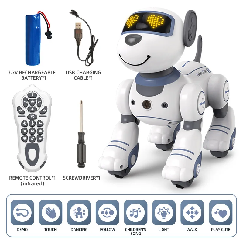 2025 AI Smart Robot Dog - Controllo vocale, rilevamento tattile, giocattolo programmabile per animali domestici, regalo per ragazzi e ragazze (RC Dancing) - immagine 3