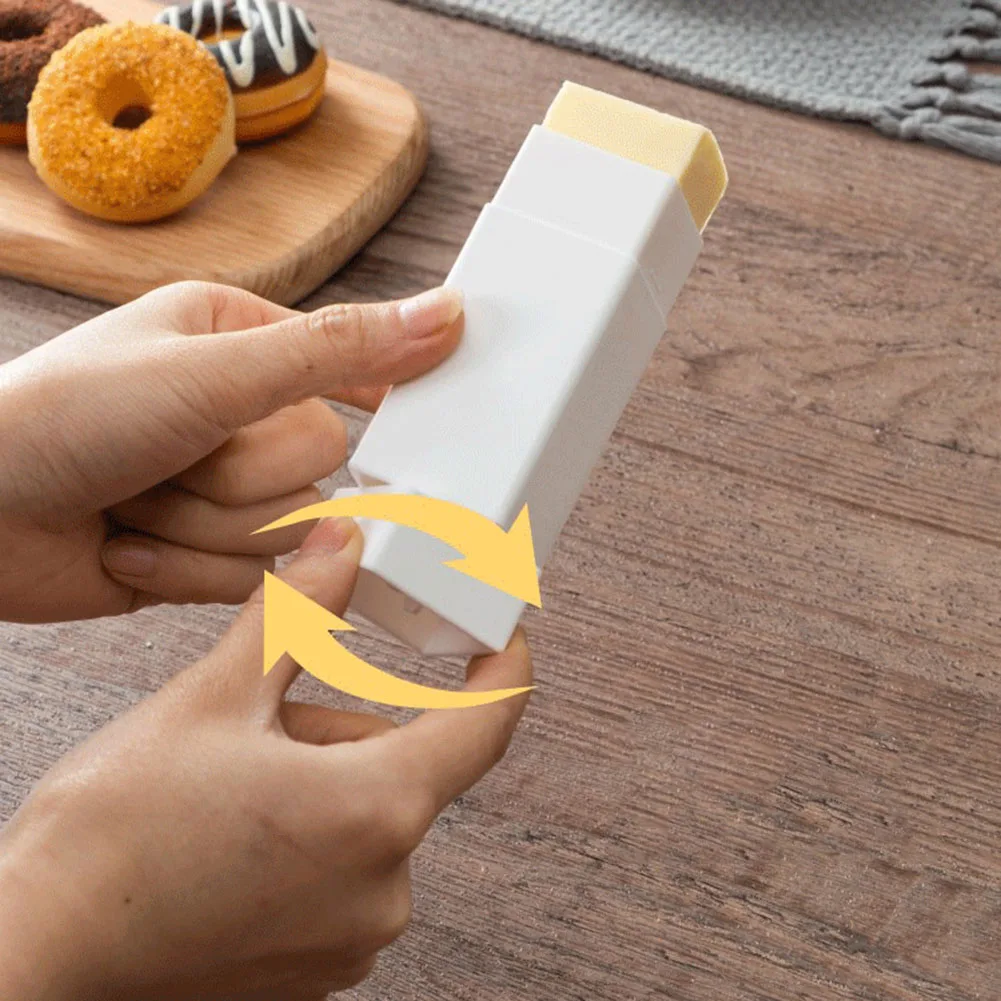 Toast spread stick butter spreader holder Rotary Butter Spreader Upright Cheese Dispenser Holders Squeezer Sticks Plastic Storage Box Container for Kitchen Baking Tools