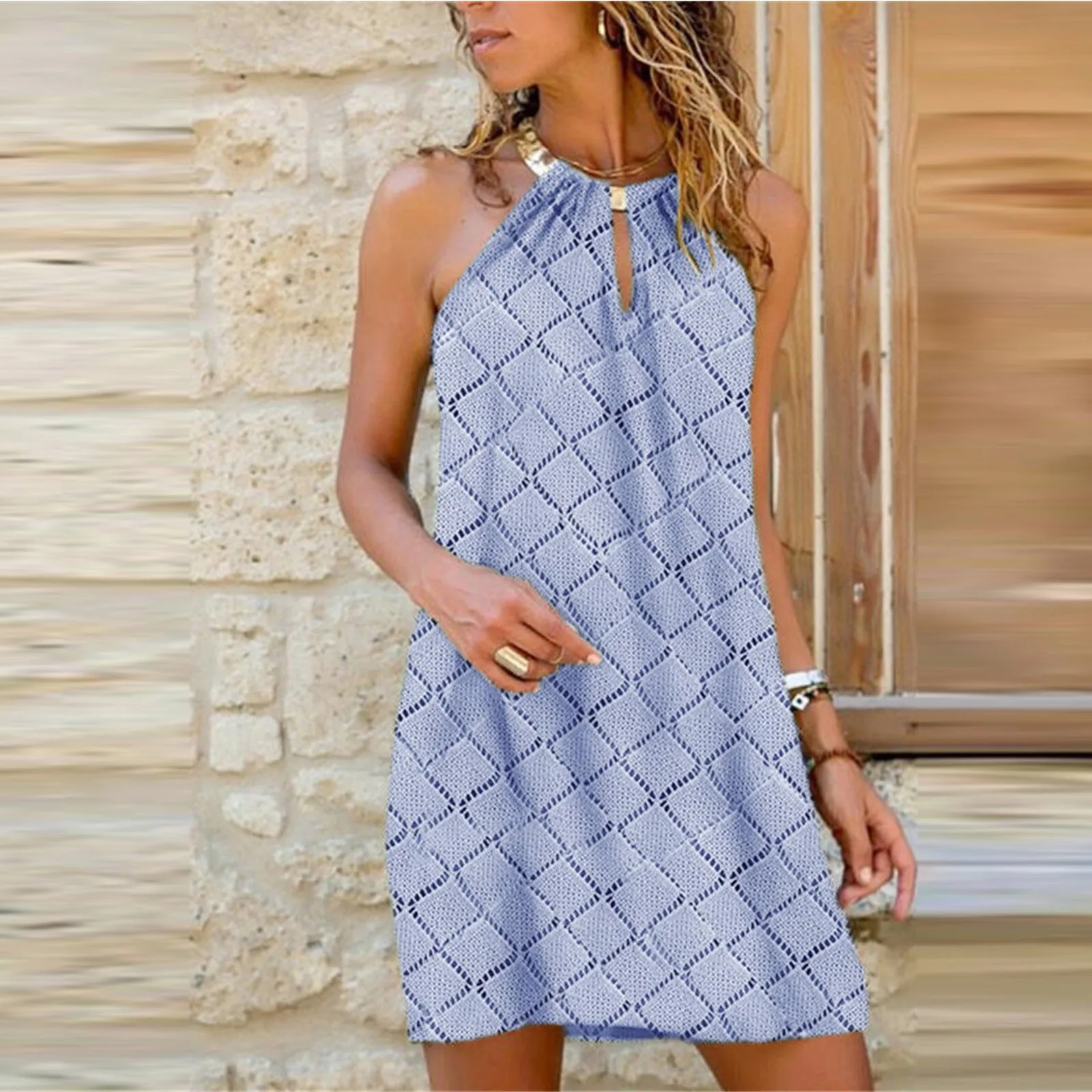 

Женское элегантное мини-платье, летние белые короткие платья без рукавов, Женская стильная одежда, новый год 2024