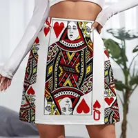 QUEEN OF HEARTS PLAYING CARDS ARTWORK Mini Skirt skirt skirt new in clothes 2