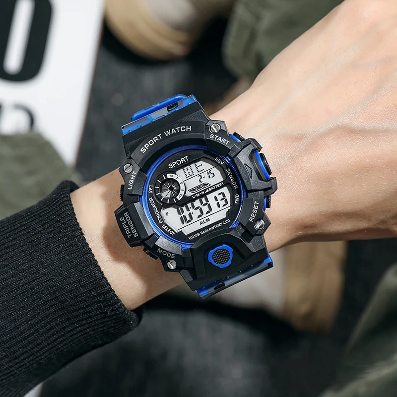 Sports Digital Watch Men's Alarm Clock Luminous Multi-function Electronic Gift