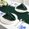 24PCS 30x30cm Wedding Dark Green Satin Napkin Wholesale Soft Table Napkins for Romantic Christmas Party Dinner Table Decoration 2