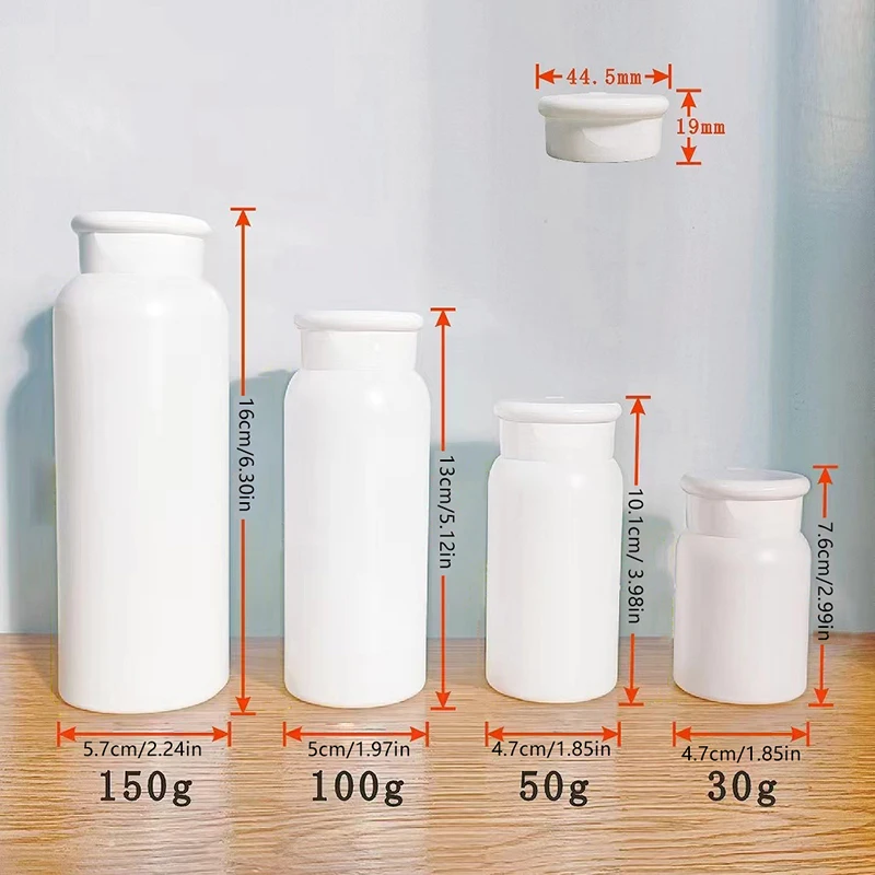 Talcum Powder Bottle Refillable Cosmetic Powder Dispenser Plastic Container Empty Pots Bottles 1Pc 30/50/100/150g