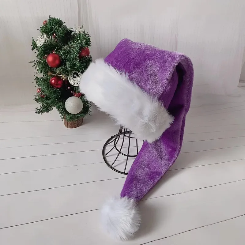 Christmas Plush Hat Santa Novelty Hat Kids Christmas Decorations For New Year Home Santa Claus Gift Party Supplies christmas beanie hat