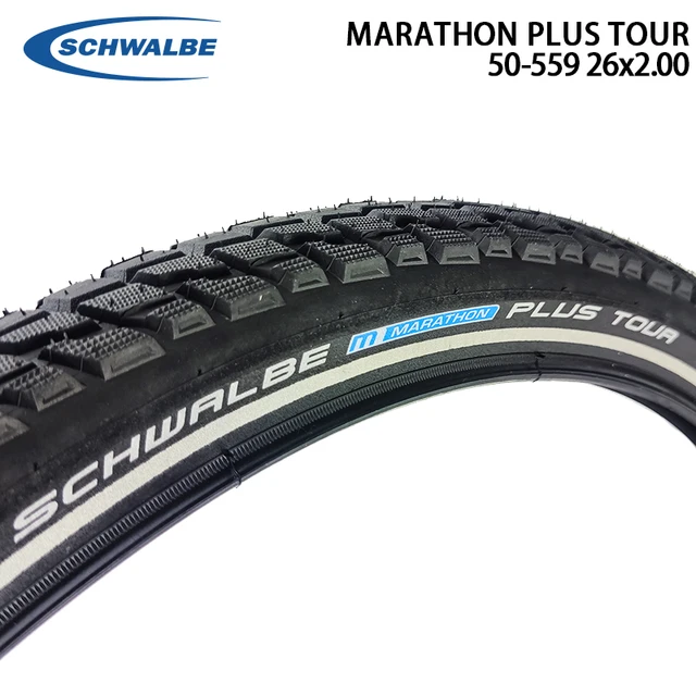 nog een keer prachtig Weggelaten SCHWALBE MARATHON PLUS TOUR Black Reflex Wired Bicycle Tire 26inch 50-559  26x2.00 MTB Off-Road Travel Mountain Bike Cycling Part _ - AliExpress Mobile