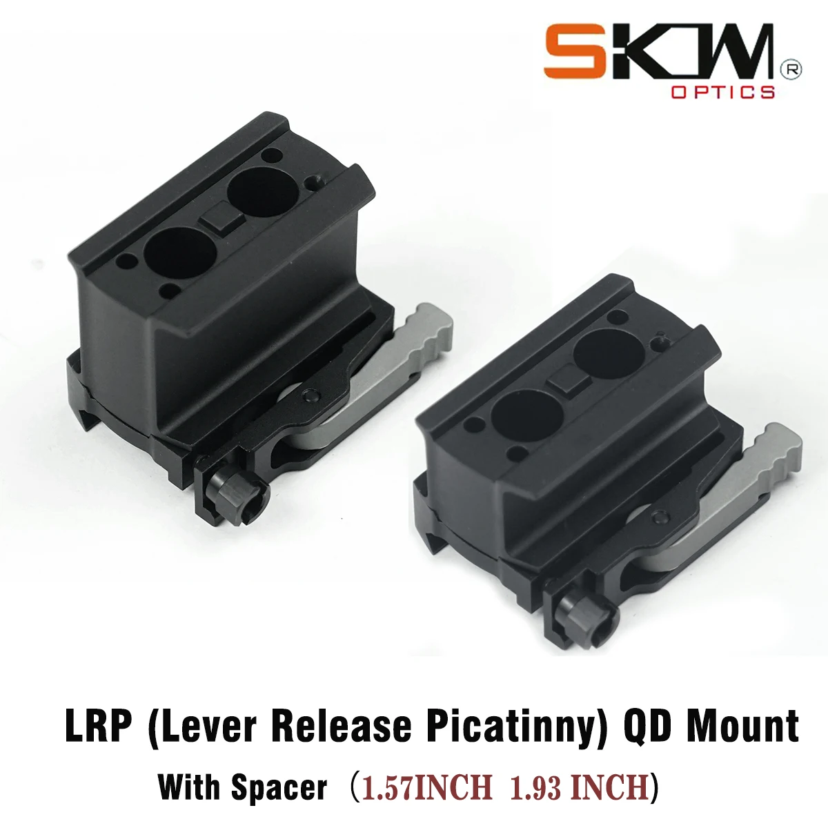 SKWoptics-Tactical LRP QD Red Dot Mount with Spacer Sight for 21MM Picatinny Rail 1.54" 1.93" Height for T2 M5 R5