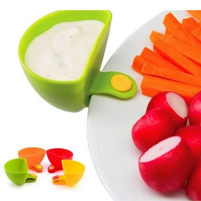 Plastic Seasoning Sauce Clip Bowl for Kitchen Food Salad