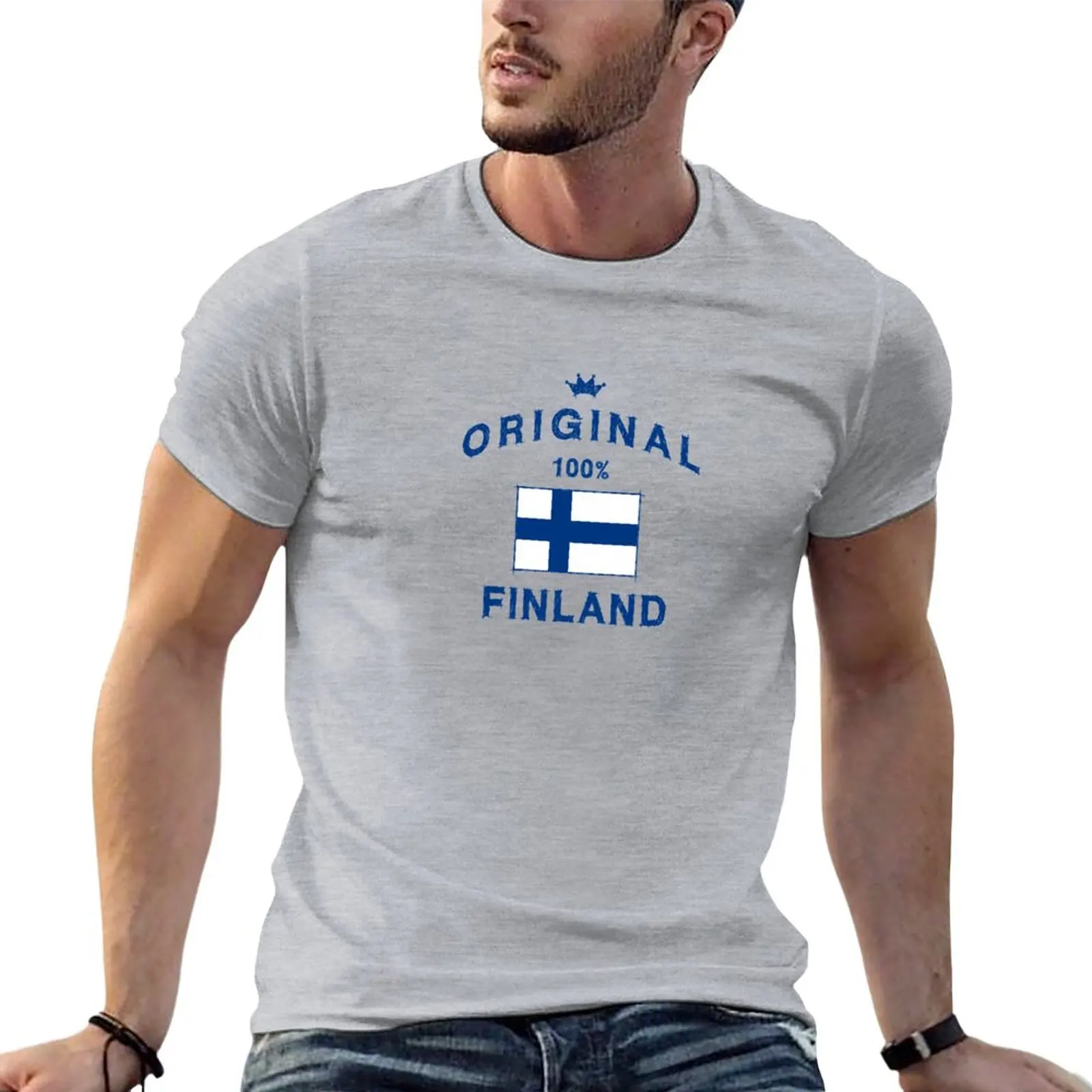 

Finland Finnish flag original flag T-Shirt Aesthetic clothing vintage clothes anime mens workout shirts