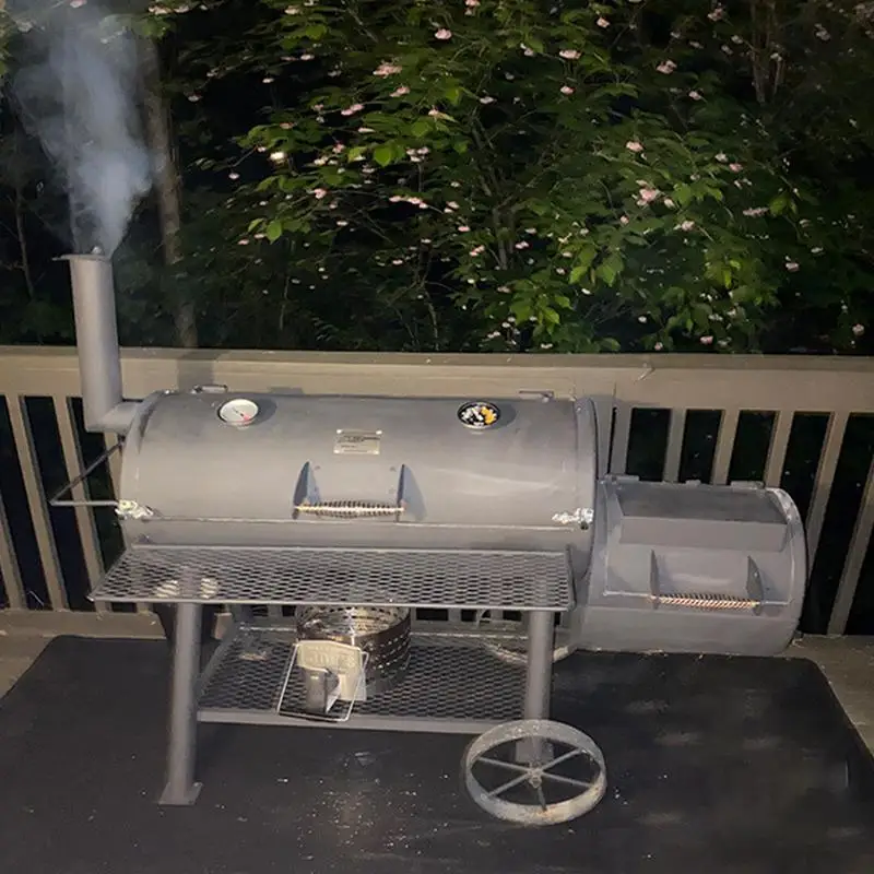 Offset Smoker Mod Kit Stainless Steel Mod Kit BBQ Modification Tool With Charcoal Basket Smoker Accessories Sealing