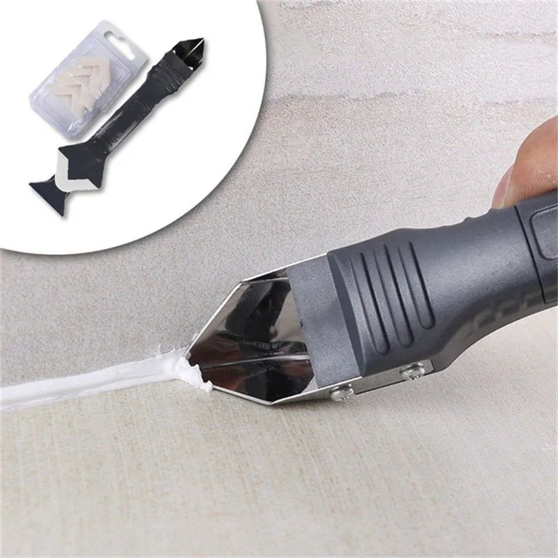 3 In1 Glass Glue Angle Scraper Caulking Tool Shovel Binder Multifunctional Rubber Shovel Silicone Remover Angle Seam