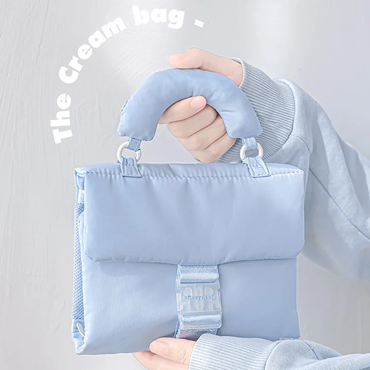 귀여운 방수 소프트 커버, 느슨한 잎 노트북 저널 일기 플래너, 다층 보관 가방, 핸드북 학교 문구, A6 IPX2