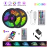 DC 12V LED Strip Light RGB 5050 Music Sync Color Changing Sensitive App Control Flexible Gaming Desk Lighting TV Backlight 2