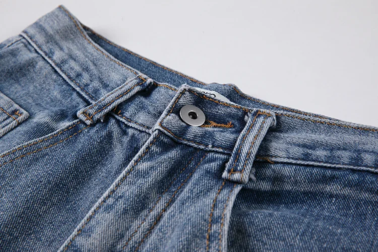 Jeans Femininos Altos Rasgado Reto Casual Moda Urbana Primavera 2022 Azul Baggy Versátil 23 Computers & Electronics