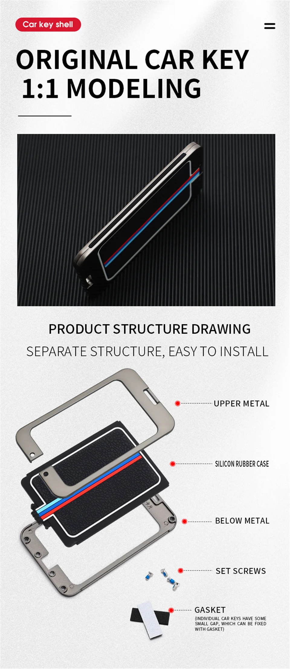 Custodia portachiavi per auto borsa portachiavi per Bmw 1 3 5 7 serie X1 X3 X5 X6 X7 F30 G20 F34 f31 G30 G01 F15 G05 I3 M4 accessori per lo Styling dell'auto - Sade4a7a4daad4451b7728e4b9928be82R