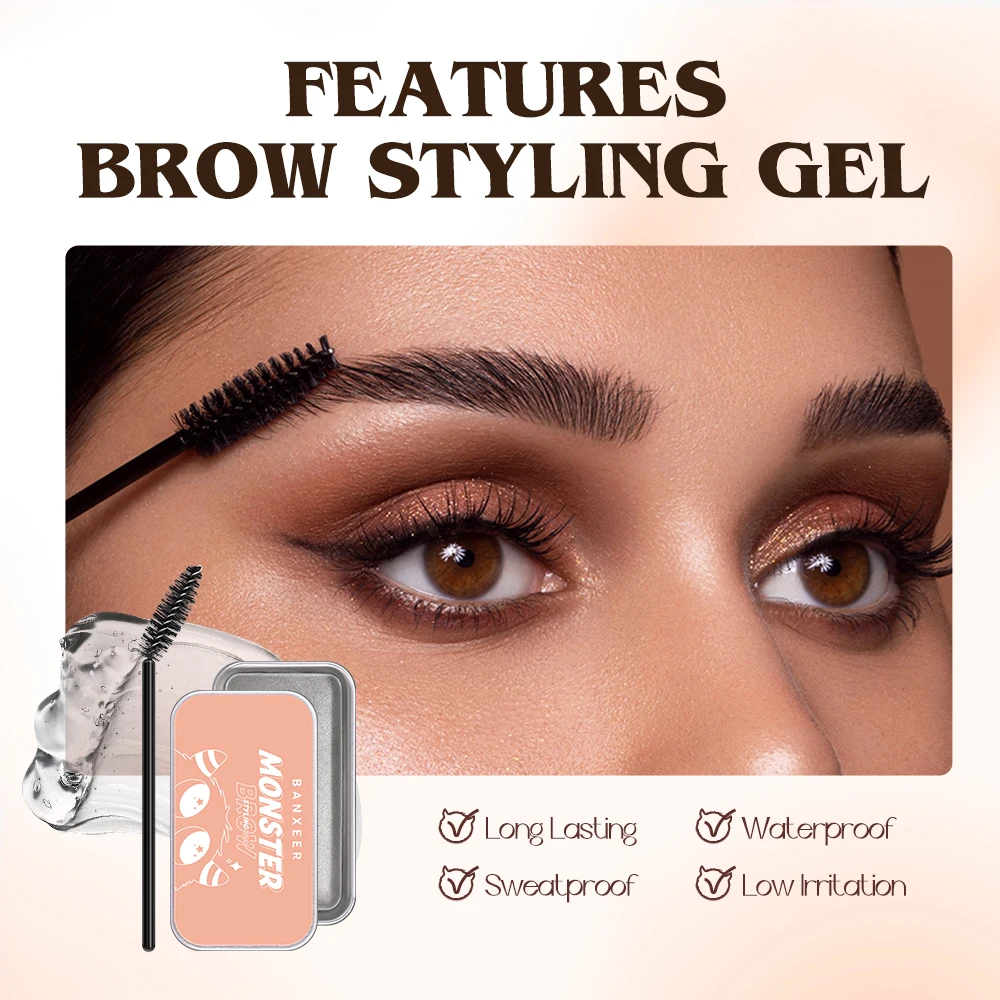 BANXEER Eyebrow Pomade Brow Gel Waterproof Long Lasting Smudge Proof Quick Drying Sculpt Soap Eyebrow Styling Gel Brows Wax eyebrow pomade