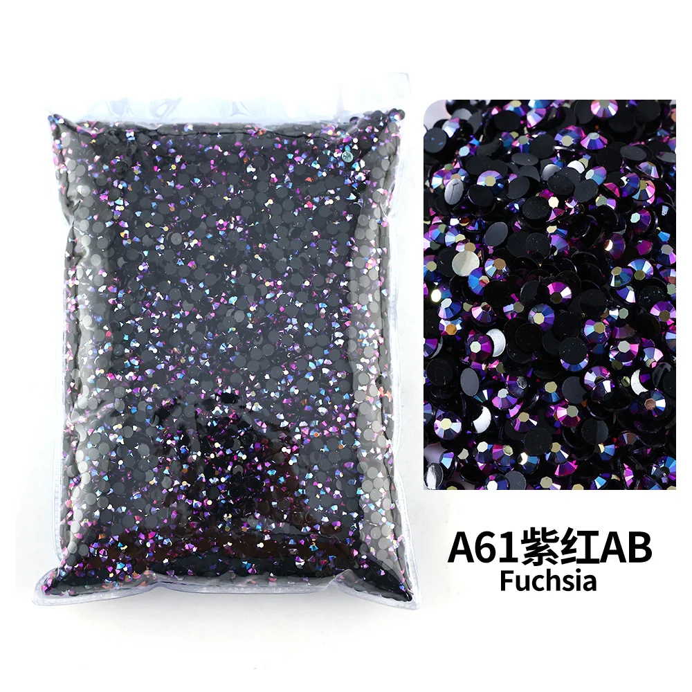 Bulk Wholesale Jelly Color AB Transparent Faceted FlatBack Resin Rhinestones for Nail Art & Garment Decoration