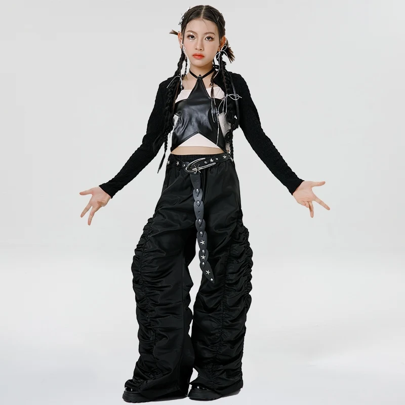 New Year's Day Jazz Dance Costumes For Girls Group Cheerleaders Costumes Children Modern Hip Hop Dance Stage Clothes DQS18268