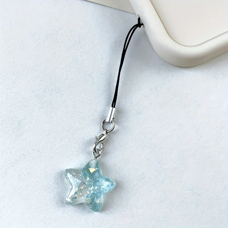 Shiny Star-Shaped Anti-Lost Lanyard with Pendant – Versatile Accessory for Phones, Bags, and Keys