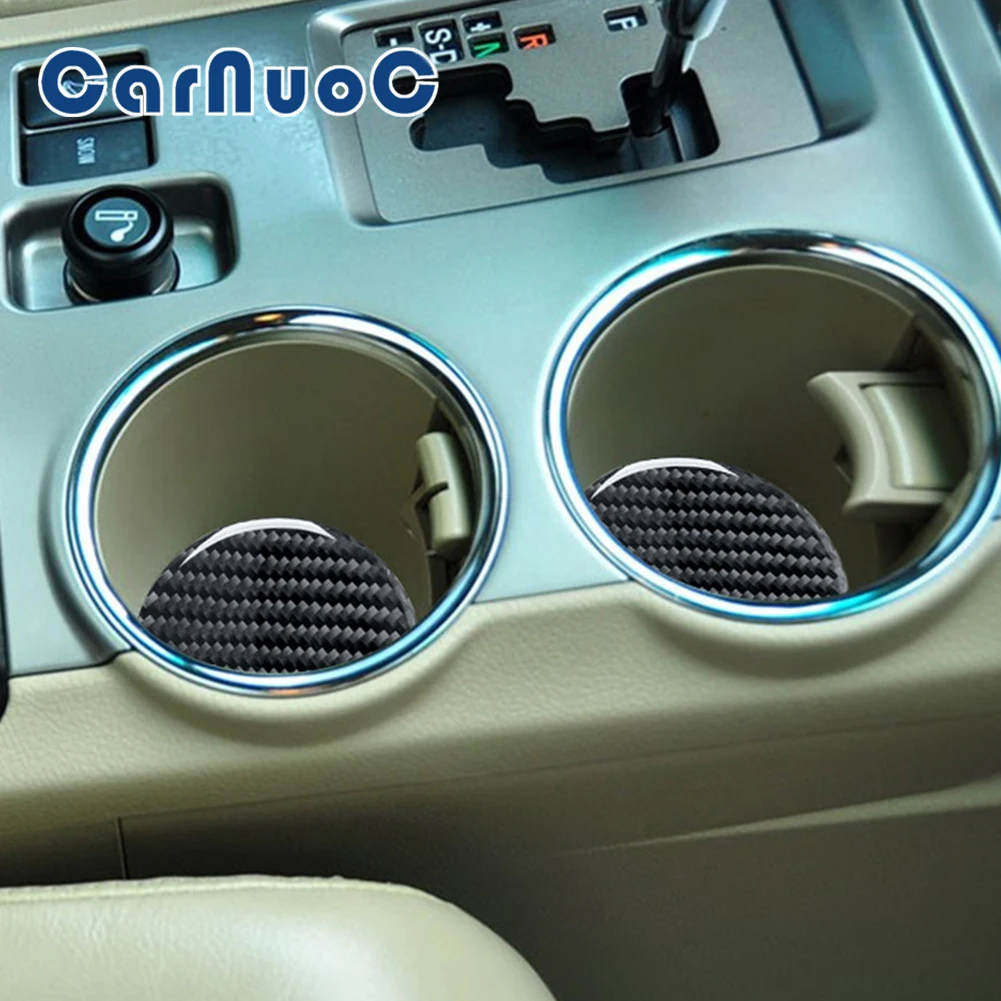 

Car Sticker Console Cupholder Slot Pad Decorative For Toyota Highlander 2008-2013 Accessories Carbon Fiber Interior Mouldings