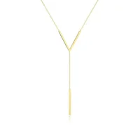 Collier clavicule Long et Sexy en forme de V pour femmes, couleur or, chaîne à Long cou, pendentif barre verticale, bijoux cadeaux de fête 6