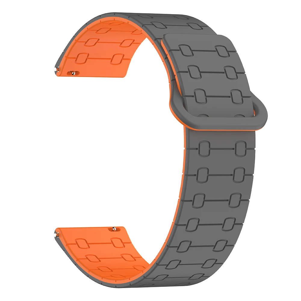 Enhanced Magnetic Silicone Loop Watch Strap - 22mm Band with Suunto Compatibility Removed