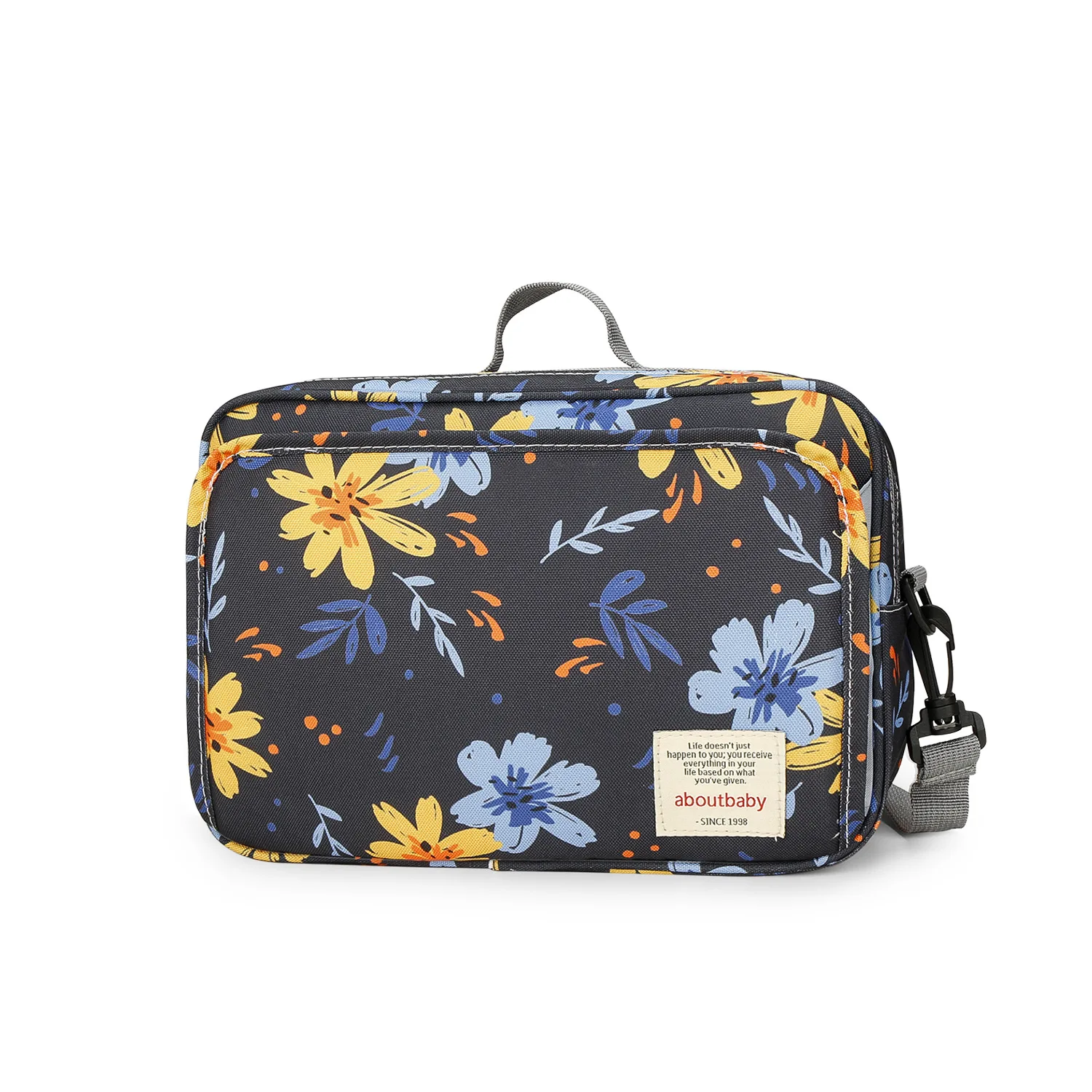 Fashionable Waterproof Wet/Dry Maternity Diaper Bag with Double Handles