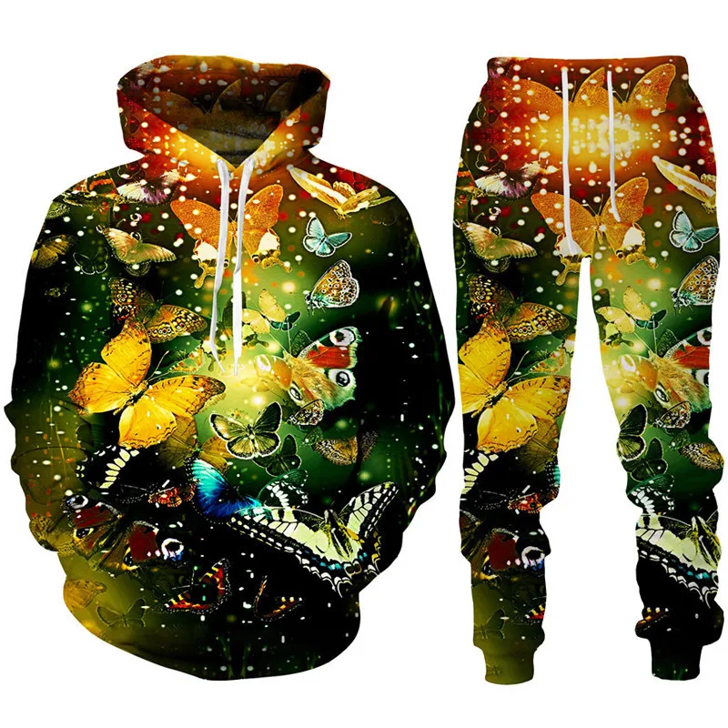 Men's Streetwear Hoodies Pants Sets Sportwear Tracksuit
