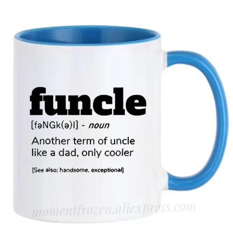 

Uncle Mugs Ceramic Aunt Cups Diswasher Heat Sensitive Coffee Mugen Coffeeware Home Decal Funny Gift Idea Quote Message Drinkware