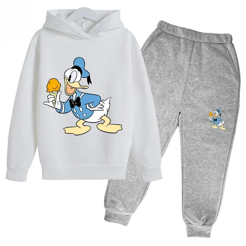 thumbnail image 1 of Nueva sudadera con capucha y pantalones con estampado de Mickey Mouse de Disney para niños de primavera, conjunto de ropa de alta calidad para niñas pequeñas, 1 of 5