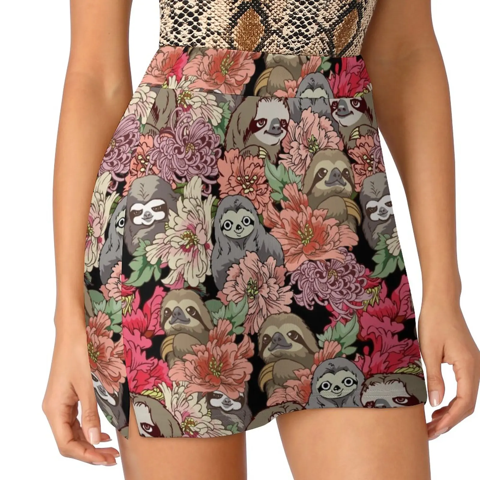 Because Sloths Light proof trouser skirt summer dress for women 2024 Women's summer skirt sexy short mini skirts