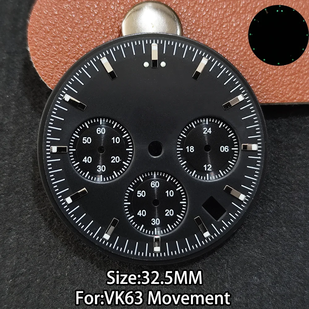 32.5MM VK63 Dial For VK63 Movement Dial VK63 For Speed Master Dial