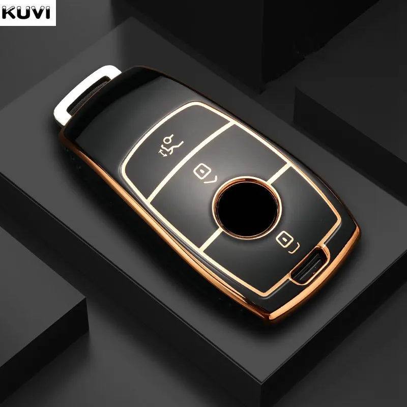 Car Key Case Cover For Mercedes Benz A C E S G Class GLC CLE CLA W177 W205 W213 W222 X167 AMG