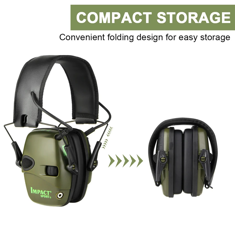 Electronic Shooting Earmuff Anti-noise Impact Ear Protector Outdoor Sport Sound Amplification Headset Foldable