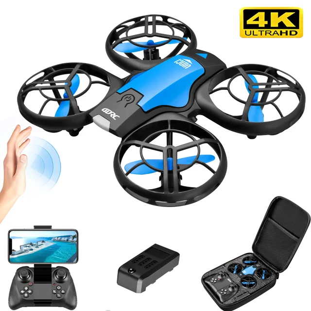 V8 New Mini Drone 4k profession HD 1080P Wide Angle Camera WiFi FPV RC Dron Height Keep Drones Helicopter Kids Toys 4DRC 1