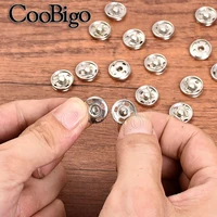 Sewing on Metal Snap Button Press Fastener for Bag Clothes Needlework Accessories Black Silver 8mm 10mm 12mm 16mm 21mm 25mm Dia. 2