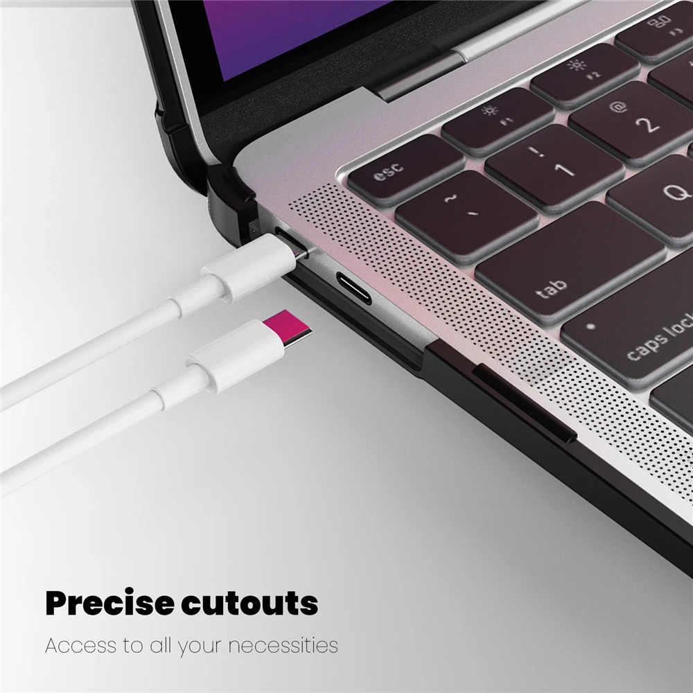 Capa para Laptop de Corpo Conjunto para Novo Macbook Air 13 Resistente Três Defesas Capa Robusta Chip Air m1 A2337 A2179 A1932 2023 - Imagem 5