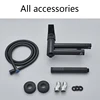 Senlesen Black Bathtub Faucet Wall Mount Bath Shower Set Bathroom Faucets With Handshower Hot Cold Mixer Tap Crane Shower System 6