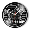 Personalized Karateka Vinyl Record Wall Clock For Boys Room Fighting Sports Japanese Martial Arts Home Decor Custom Karate Clock 2