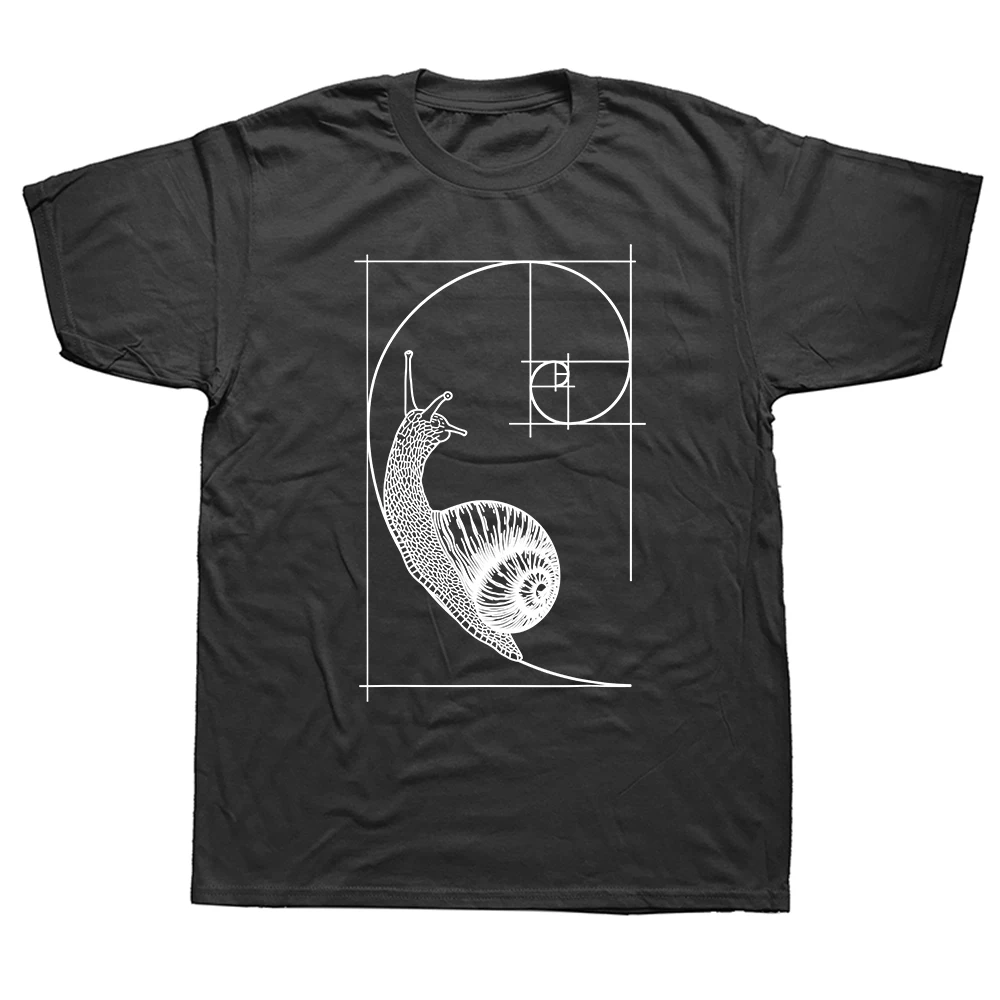 Schnecken-Geometrie-Verhältnis Mathematiker T-Shirts für Männer und Frauen aus reiner Baumwolle, Humor-Streetwear-T-Shirt, Kurzarm, Unisex, lockere Kleidung