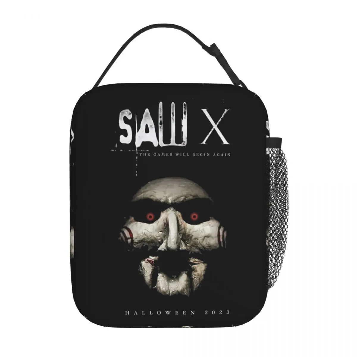 

Saw X Halloween 2024 Horror Movie Insulated Lunch Bag Food Container Portable Cooler Thermal Bento Box For Picnic