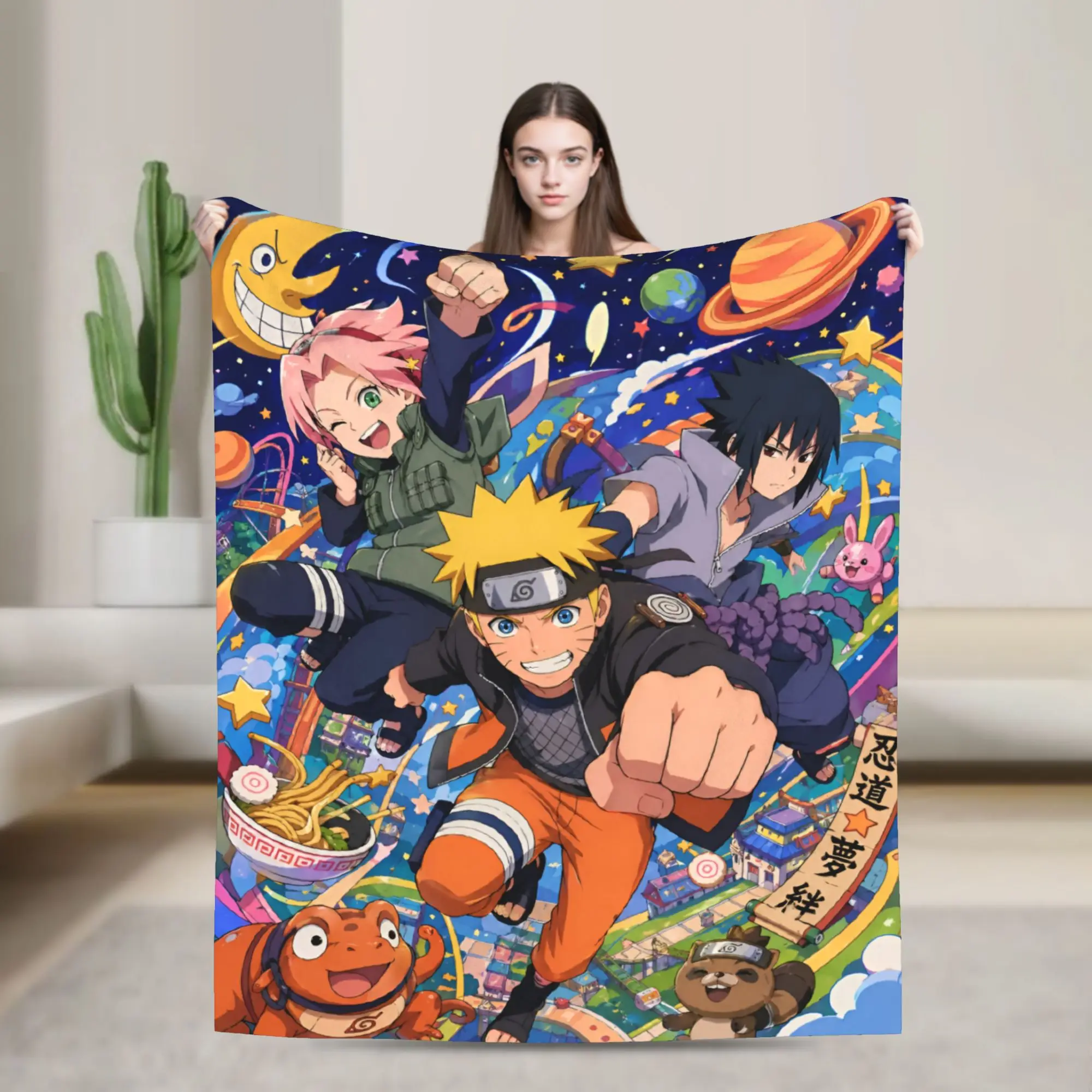 Luxurious Naruto Inspired Soft Fleece Blanket - Warm Flannel Manga Throw