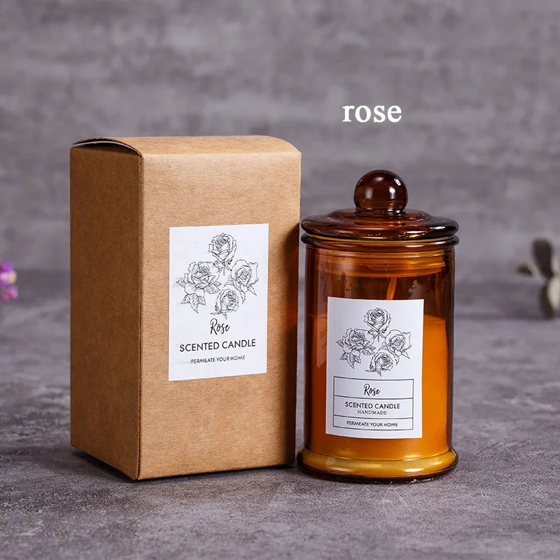 Vintage Glass Jar Aromatherapy Soy Candle - Home Decor Birthday & Xmas Gift